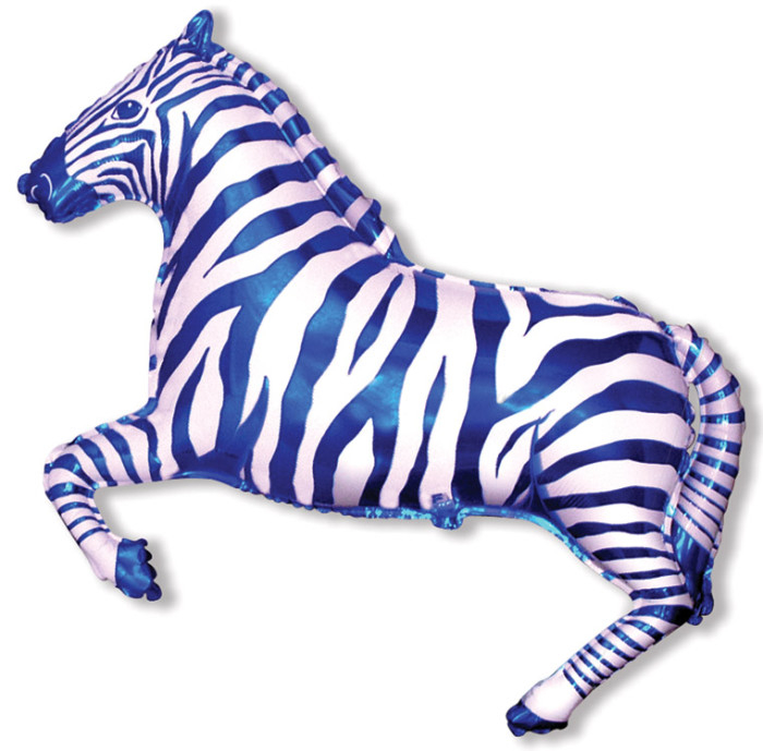 Шар Мини-фигура Зебра (синяя) / Zebra (в упаковке)