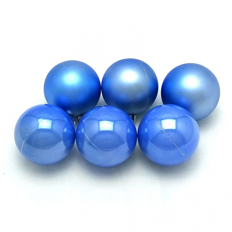 Новогодние шары Голубые (3 перламутровых и 3 матовых)