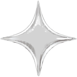 Шар Звезда, 4х-конечная Серебро