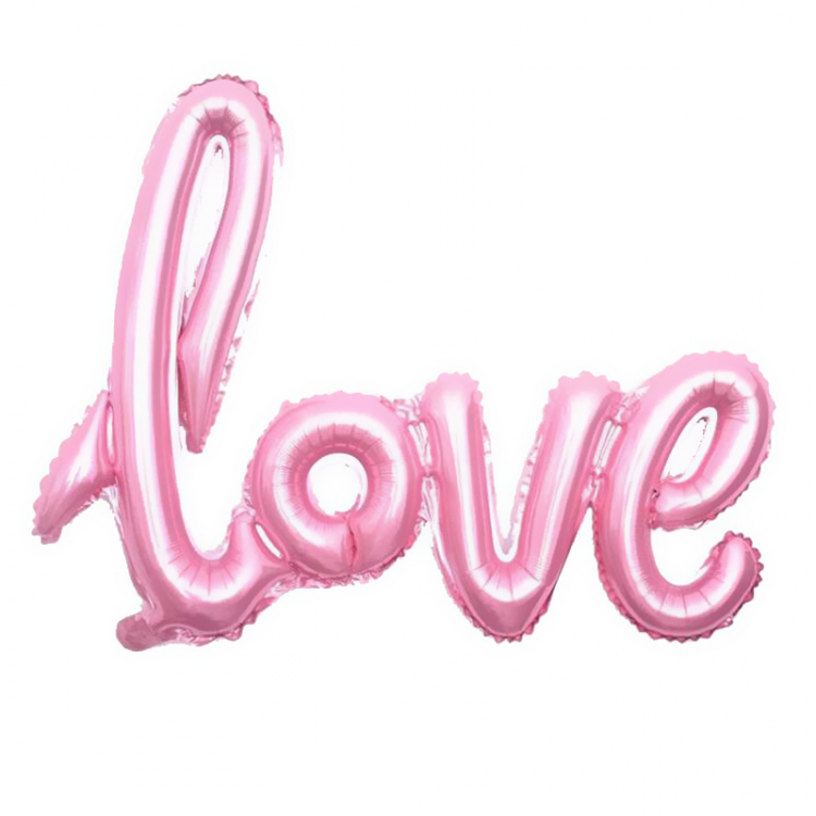 Шар Фигура Надпись "LOVE" Розовый / Pink